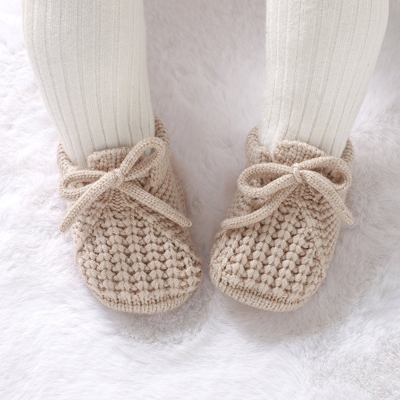 AliExpress Baby Shoes Knitted Newborn Bed Footwear 0-18M Warm Clothing Accessories Infant Boys Girls First Boots Fashion Solid Toddler Kid, view 2