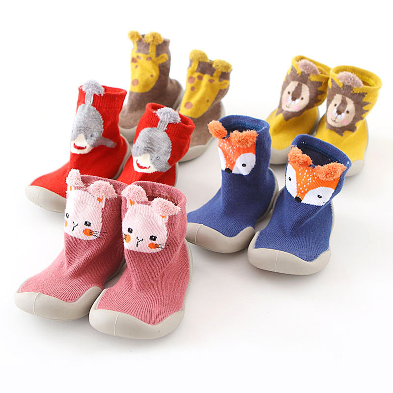 AliExpress Baby Shoes Toddler First Walkers Infant Boys Girls Kids Rubber Soft Non-Slip Sole Floor Barefoot Casual Shoes Knit Booties, view 3