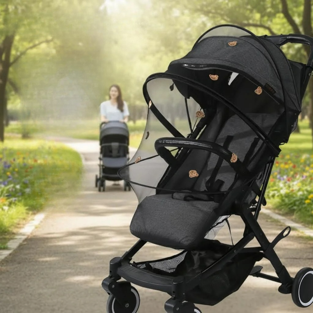 AliExpress Baby Stroller Accessories Mosquito Net Stroller Mosquito Cover Children Kids Ventilate Mesh Cart Insect Netting Outside Items
