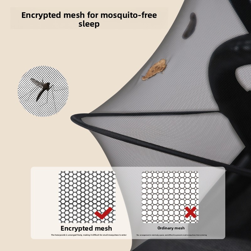 AliExpress Baby Stroller Accessories Mosquito Net Stroller Mosquito Cover Children Kids Ventilate Mesh Cart Insect Netting Outside Items, view 3