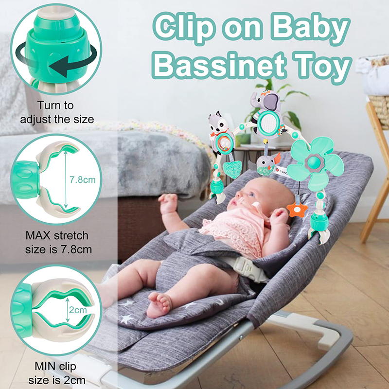 AliExpress Baby Stroller Arch Toy Baby Crib Mobile Musical Animal Foldable Travel Car Seat Activity Bouncers Pram for Newborn Sensory Toy, view 3