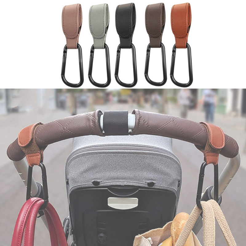 AliExpress Adjustable PU Leather Stroller Hook, view 2
