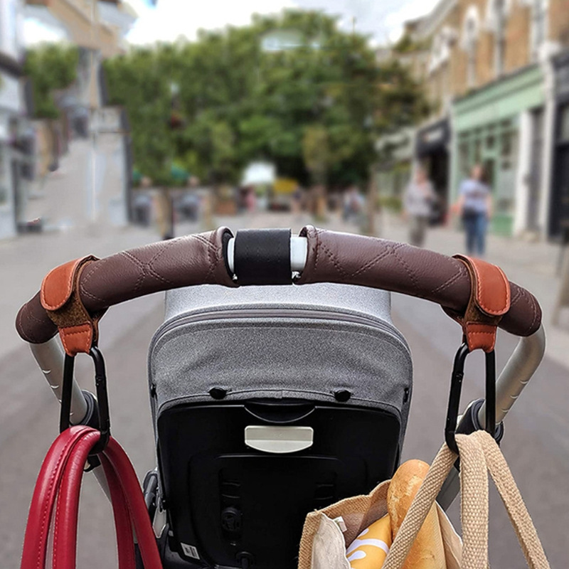 AliExpress Adjustable PU Leather Stroller Hook, view 4