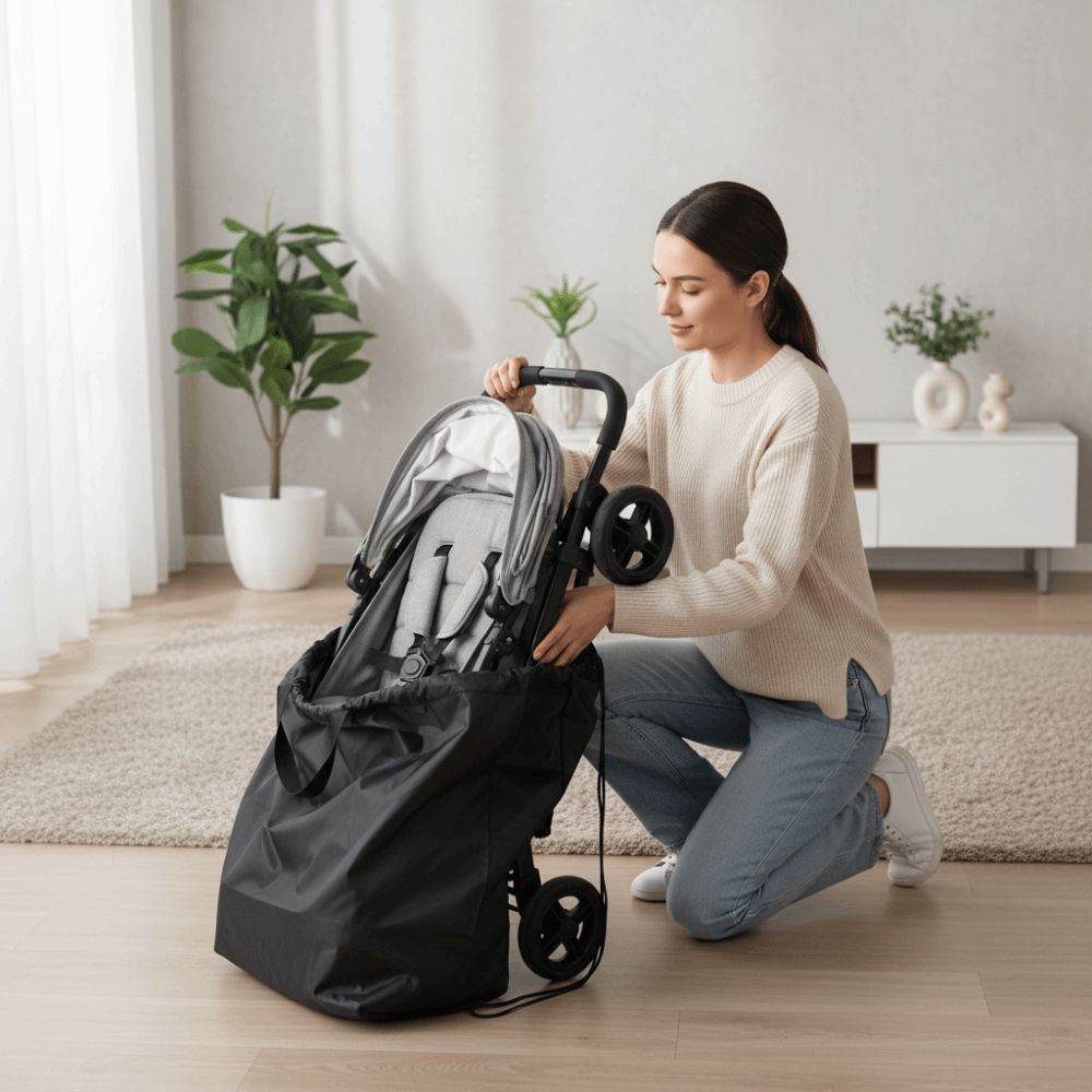 AliExpress Baby Stroller Storage Bag Universal Dust-proof Bag Stroller Walker Stroller Cover Travel Shipper Kindergarten Carts Accessories, view 5
