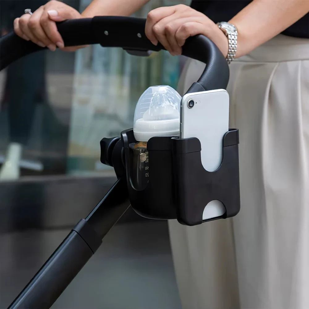 AliExpress Baby Stroller Water Cup Bottle Holder Baby Stroller Accessories Multifunctional Baby Stroller Cup Holder 2-in-1 Phone Holder, view 3