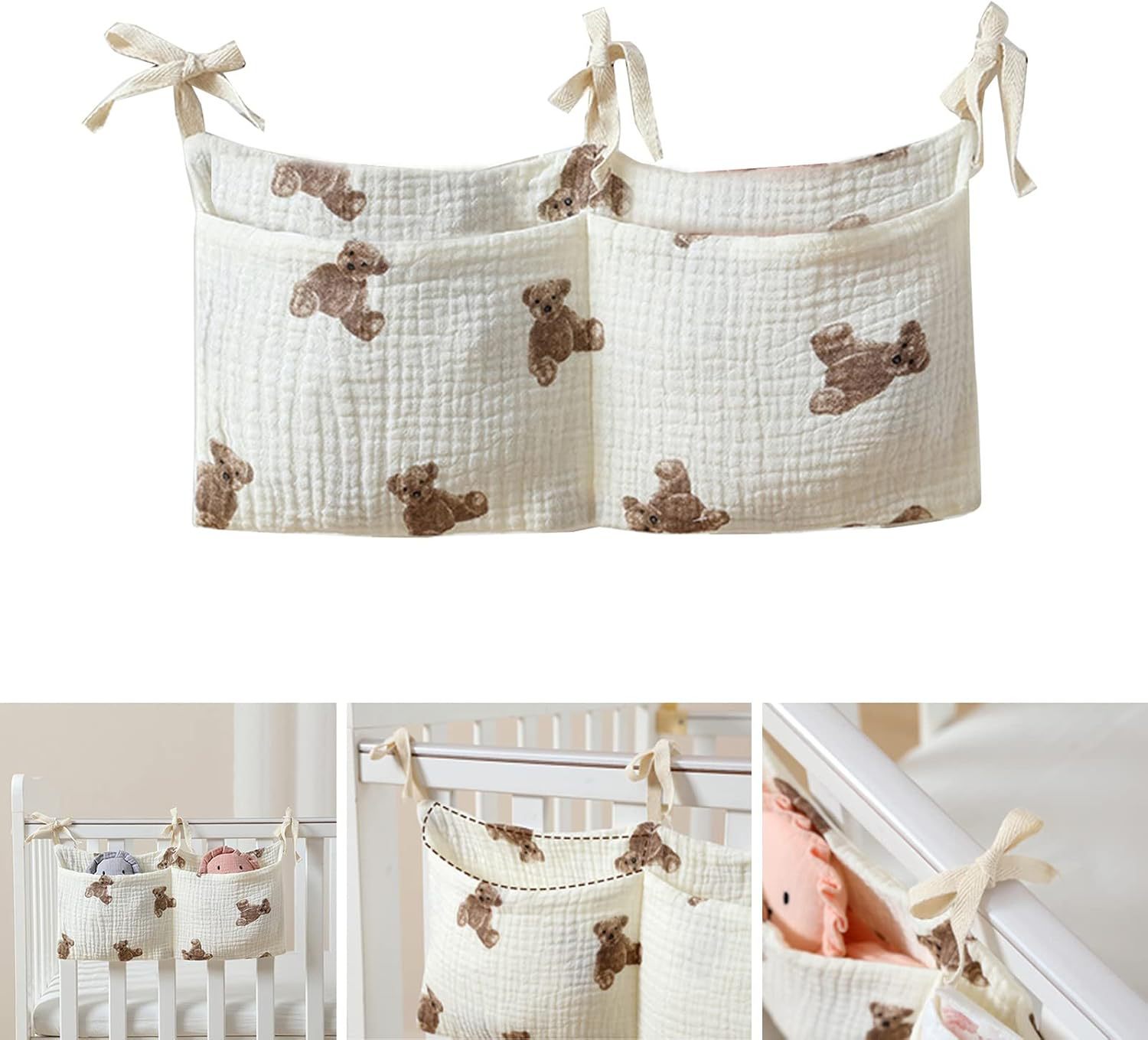AliExpress Baby Stuff Organizer Kids Crib Storage Bag Multifunctional Newborn Bed Bag for Children Bedding Diaper Bag Stroller Organizer, view 3