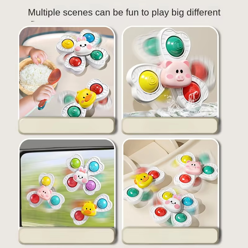 AliExpress Baby Sucker Spinning Toys Children Bath Montessori Education Rotating 3 Years Bathroom Toys for Toddler Infant Toys for Baby, view 3