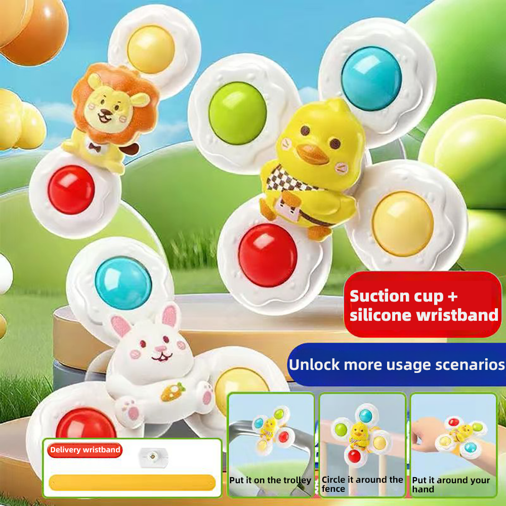 AliExpress Baby Sucker Spinning Toys Children Bath Montessori Education Rotating 3 Years Bathroom Toys for Toddler Infant Toys for Baby, view 6