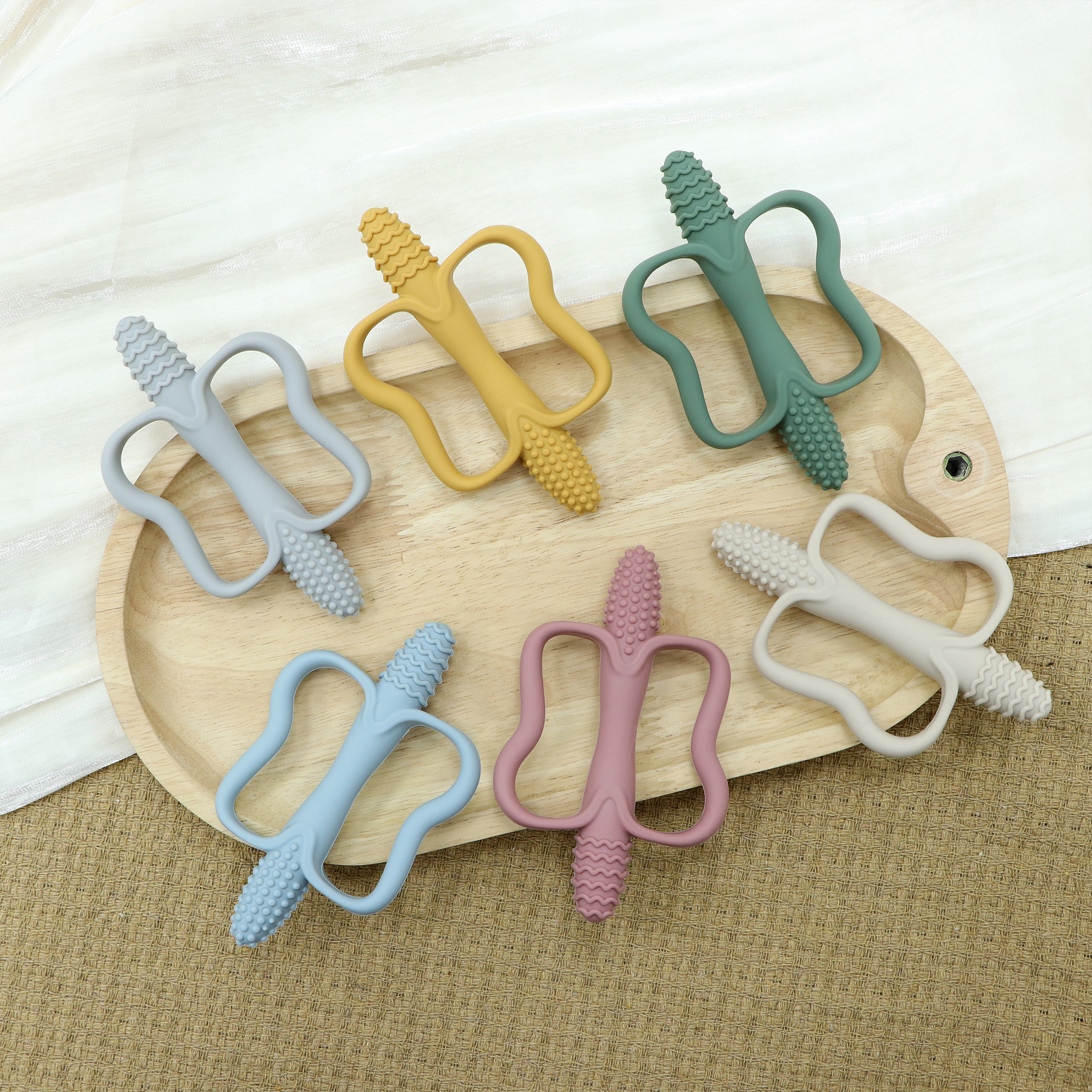 AliExpress Baby Teething Toys with Easy-Grip Handles, Food-Grade Silicone Teething Toys, Suitable for Babies 0-6 Months, 6-12 Months, view 3