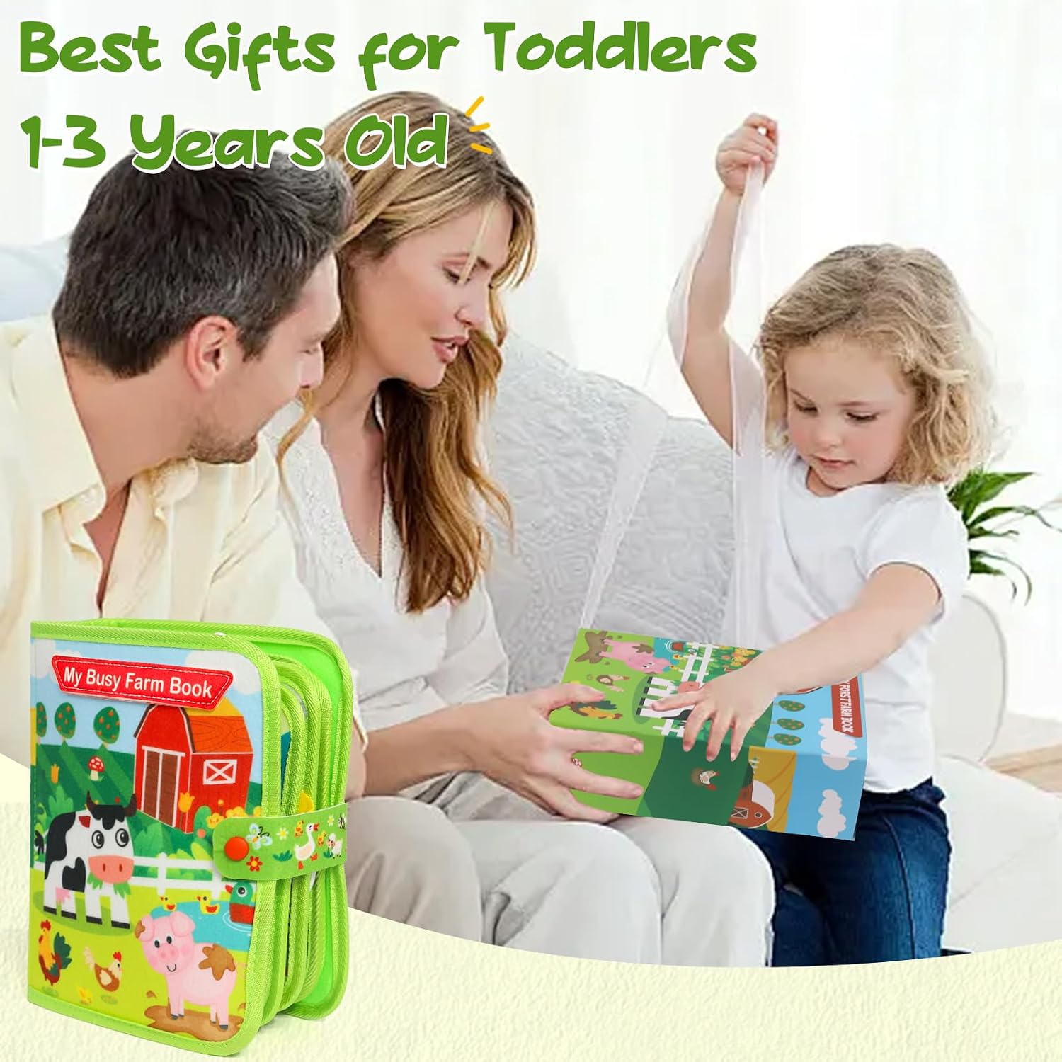AliExpress Baby Toys Busy Book for 1 2 3 Year Old, Toddlers Montessori Farm Busy Book, view 4
