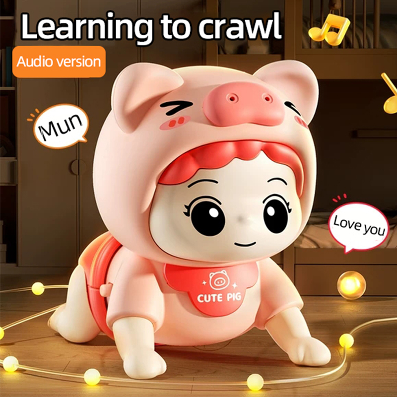 AliExpress Baby toys learn to crawl guide head up practice training puzzle early education crawling baby sound light music