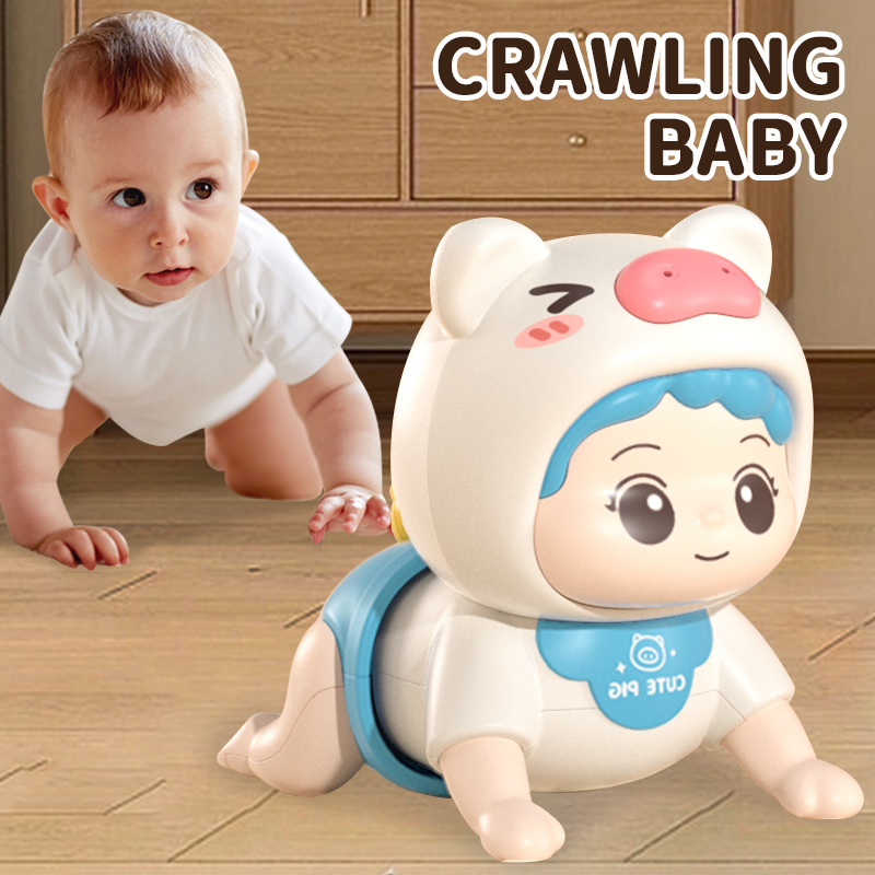 AliExpress Baby toys learn to crawl guide head up practice training puzzle early education crawling baby sound light music, view 5