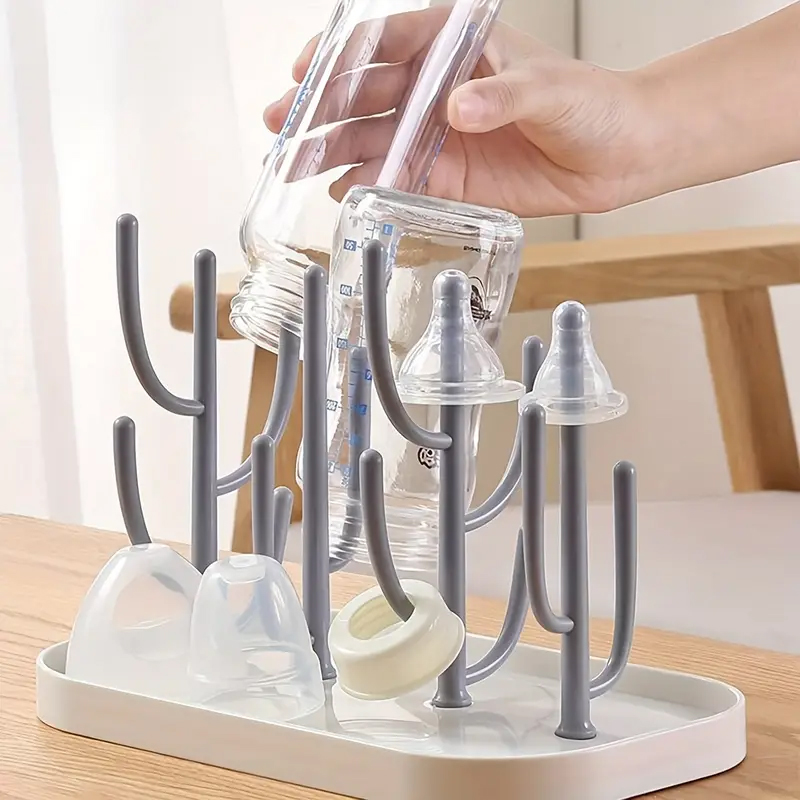 AliExpress Baby Tree-shaped Milk Bottle Drain Rack, Dust-proof Milk Bottle Holder, Cup Drain Rack Easter Gift
