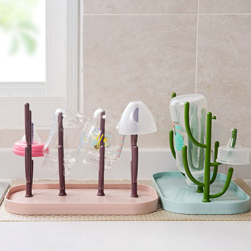 AliExpress Baby Tree-shaped Milk Bottle Drain Rack, Dust-proof Milk Bottle Holder, Cup Drain Rack Easter Gift, view 6