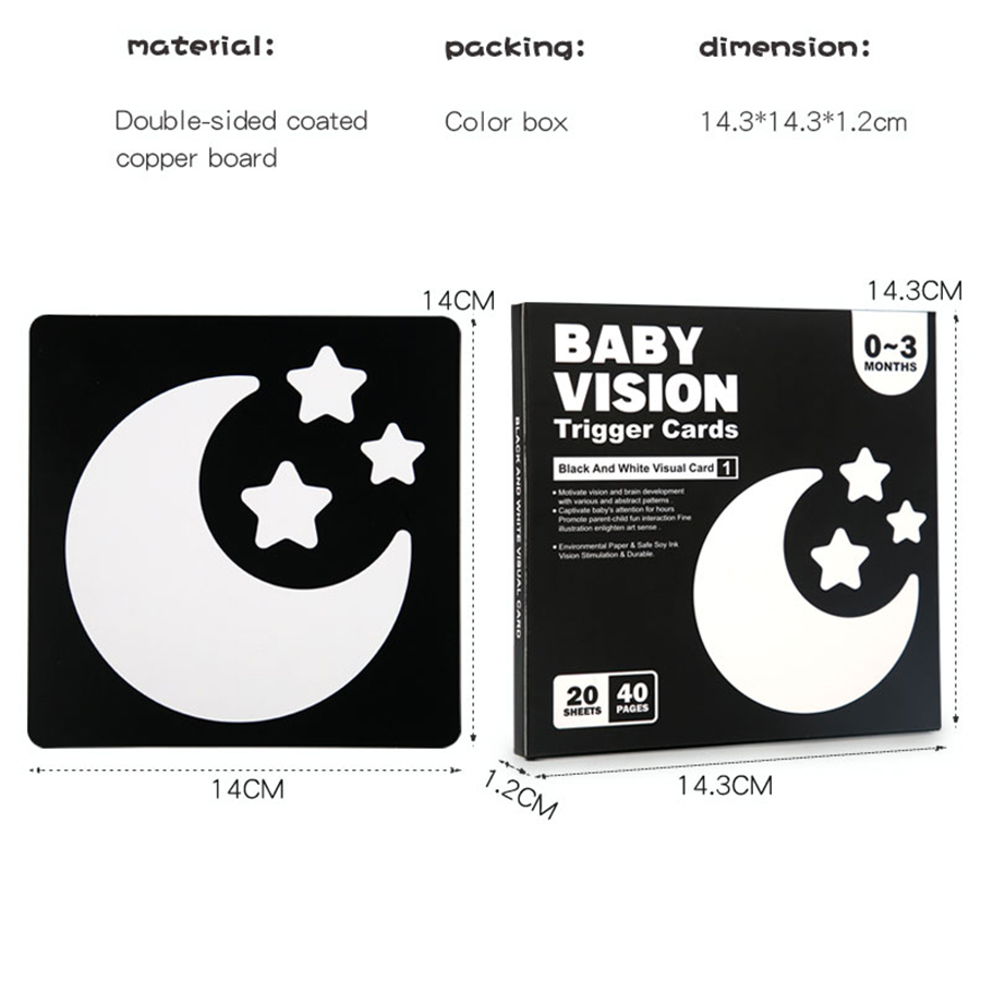AliExpress Baby Visual Stimulation Cards Montessori High Contrast Flash Card Infant Gift For Children Cognition Toy, view 4