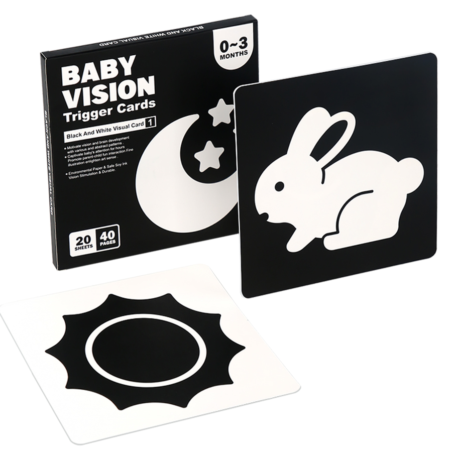 AliExpress Baby Visual Stimulation Cards Montessori High Contrast Flash Card Infant Gift For Children Cognition Toy, view 2