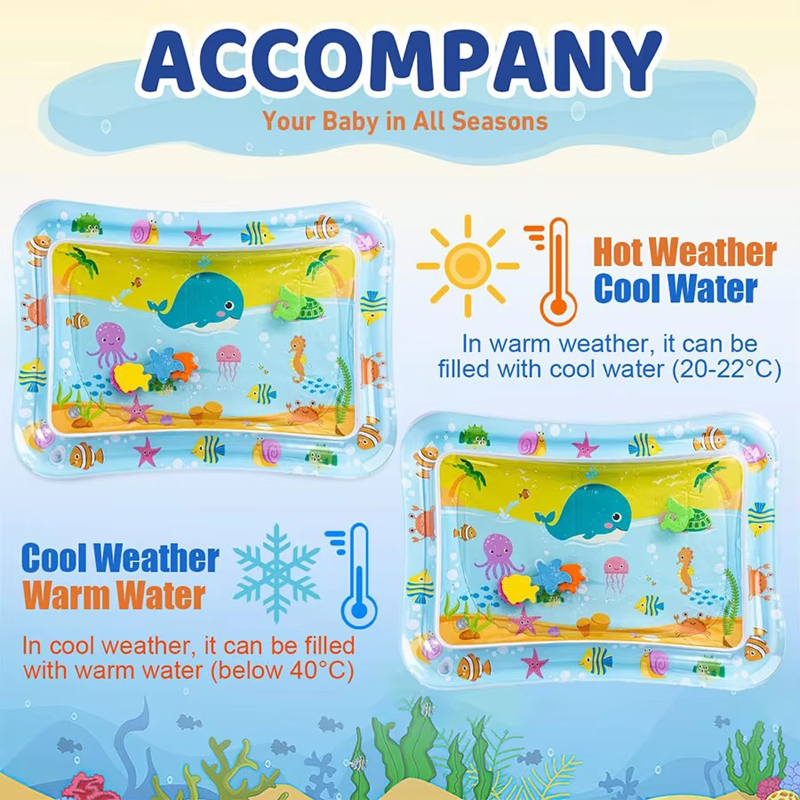AliExpress Baby Water Play Mat Inflatable Cushion PVC Infant Tummy Time Toddler Water Pad For Kids Early Education Developing Activity Toys, view 2