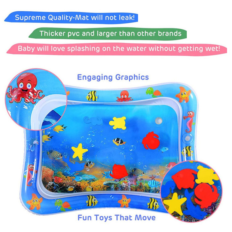 AliExpress Baby Water Play Mat Inflatable Cushion PVC Infant Tummy Time Toddler Water Pad For Kids Early Education Developing Activity Toys, view 3