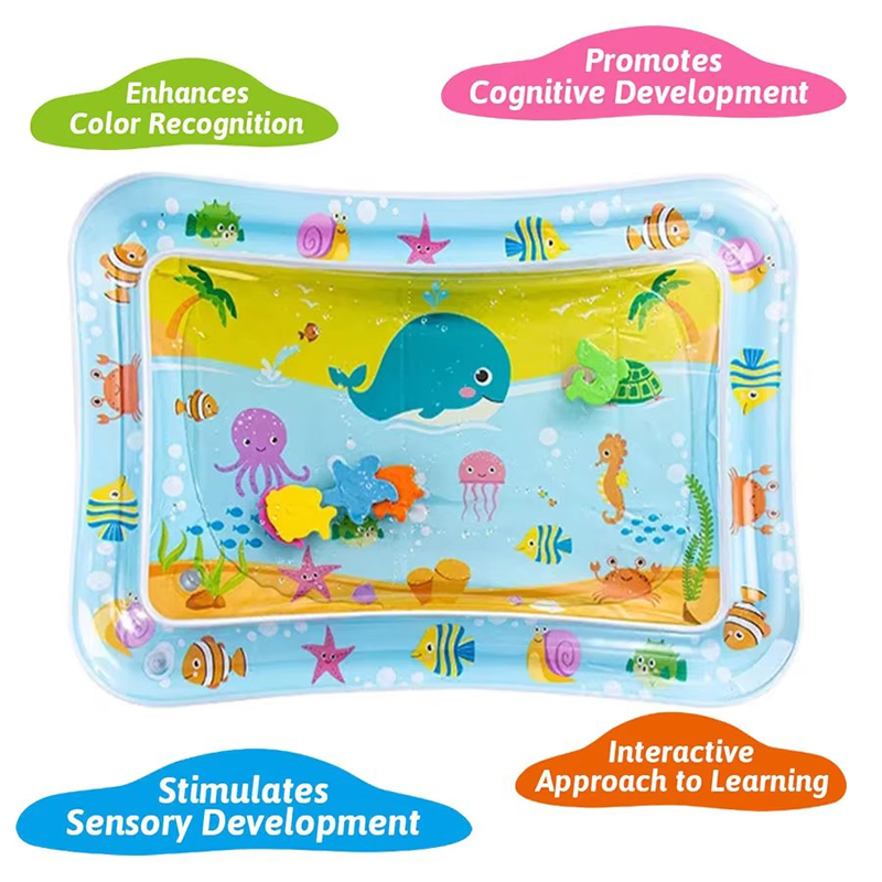 AliExpress Baby Water Play Mat Inflatable Cushion PVC Infant Tummy Time Toddler Water Pad For Kids Early Education Developing Activity Toys, view 5