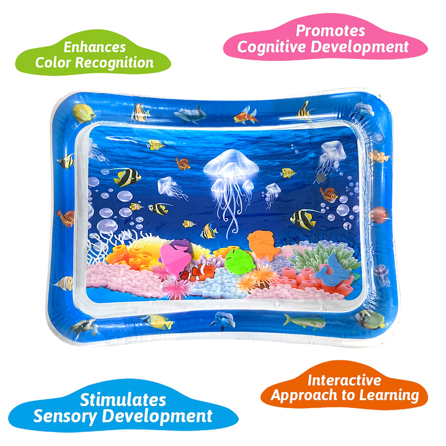 AliExpress Baby Water Play Mat Inflatable Cushion PVC Infant Tummy Time Toddler Water Pad For Kids Early Education Developing Activity Toys, view 2