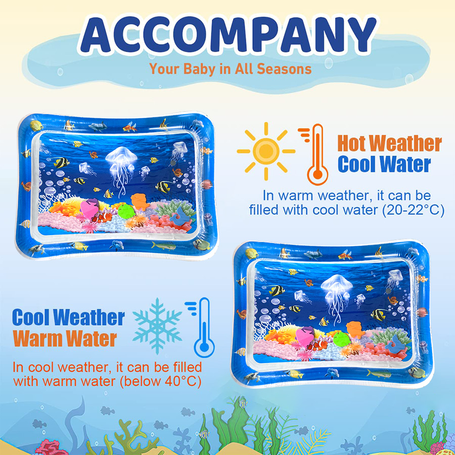 AliExpress Baby Water Play Mat Inflatable Cushion PVC Infant Tummy Time Toddler Water Pad For Kids Early Education Developing Activity Toys, view 5
