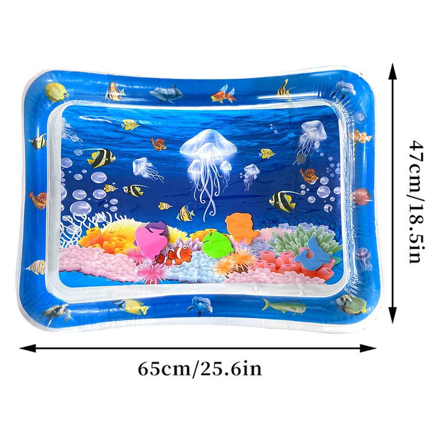 AliExpress Baby Water Play Mat Inflatable Cushion PVC Infant Tummy Time Toddler Water Pad For Kids Early Education Developing Activity Toys, view 6