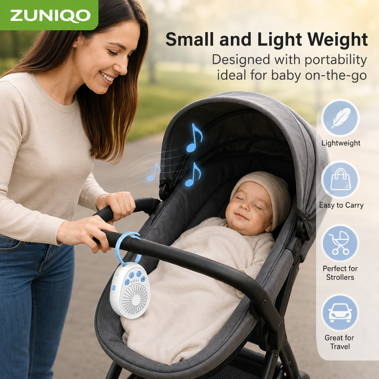 AliExpress Baby White Noise Machine, Sleep in 3 Minutes, 20 Soothing Sounds, Portable USB Mini Sleep Device for Newborn, Travel & Crib, view 5
