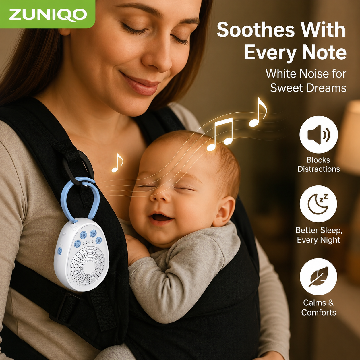 AliExpress Baby White Noise Machine, Sleep in 3 Minutes, 20 Soothing Sounds, Portable USB Mini Sleep Device for Newborn, Travel & Crib, view 4
