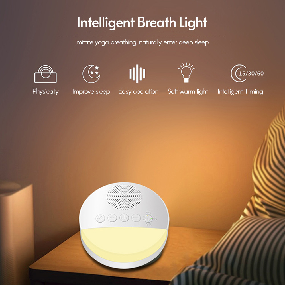 AliExpress Baby White Noise Machine USB Rechargeable Timed Shutdown Sleep Machine Baby Sleep Sound Player Night Light Timer Noise Player, view 5