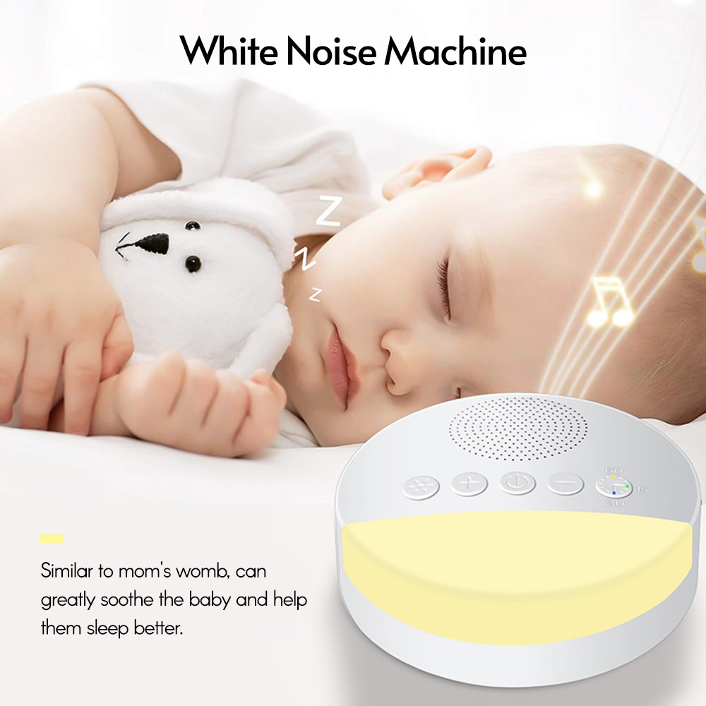 AliExpress Baby White Noise Machine USB Rechargeable Timed Shutdown Sleep Machine Baby Sleep Sound Player Night Light Timer Noise Player