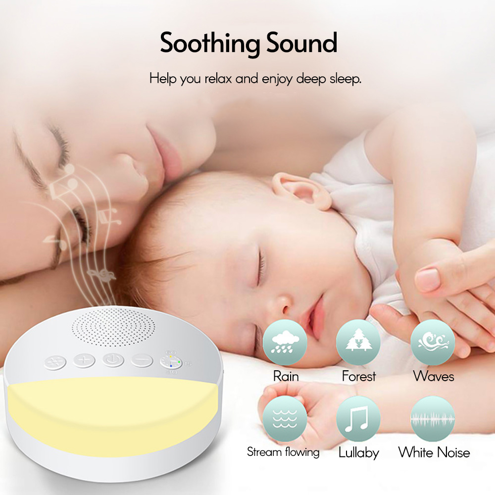 AliExpress Baby White Noise Machine USB Rechargeable Timed Shutdown Sleep Machine Baby Sleep Sound Player Night Light Timer Noise Player, view 4