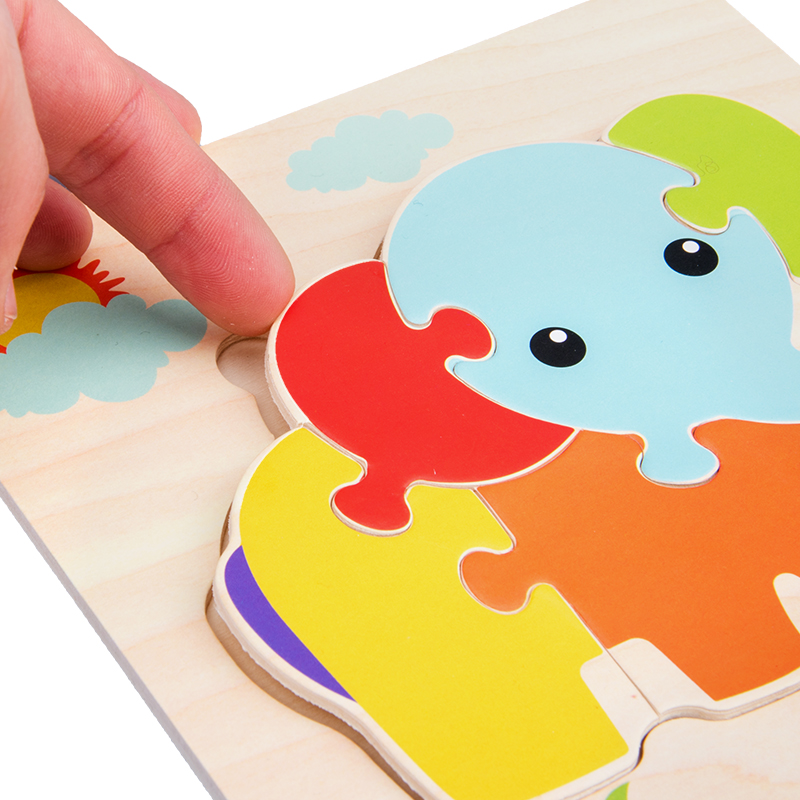 AliExpress Baby Wooden 3D Puzzles Tangram Shapes Learning Educational Cartoon Animal Intelligence Jigsaw Toys For Children Gift, view 3