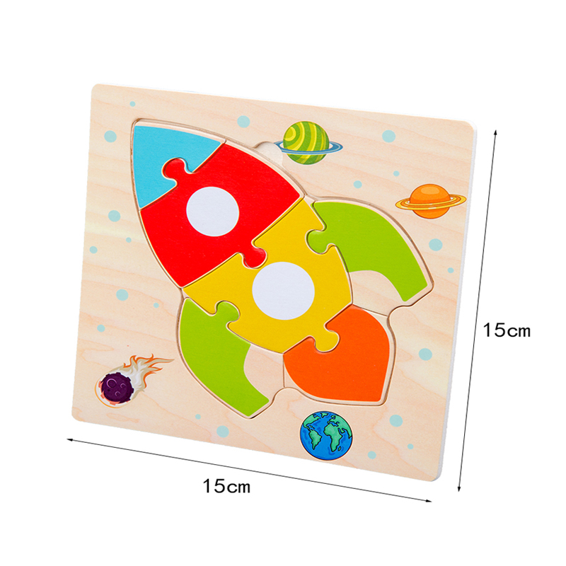 AliExpress Baby Wooden 3D Puzzles Tangram Shapes Learning Educational Cartoon Animal Intelligence Jigsaw Toys For Children Gift, view 5
