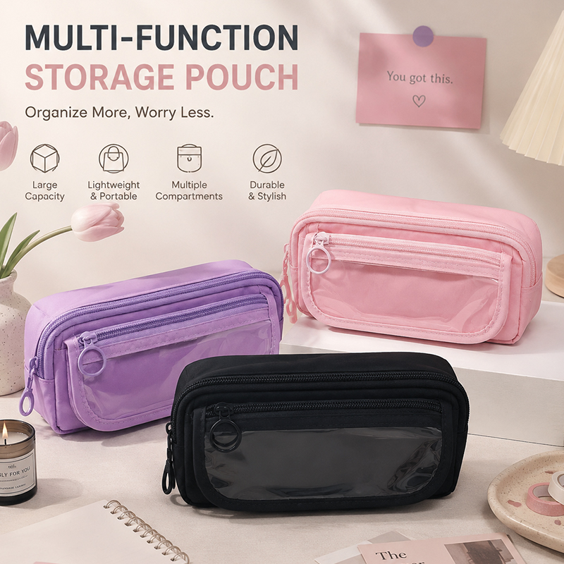 AliExpress Large-Capacity Multi-Compartment Pencil Case