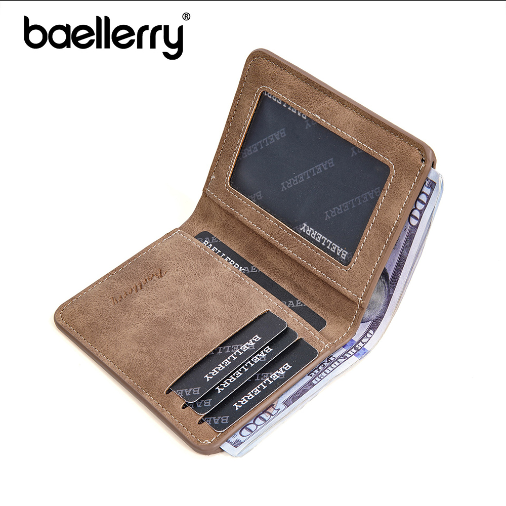 AliExpress Baellerry Wallet for Men PU Leather Front Pocket Minimalist Money Clip Travel Essentials, view 4