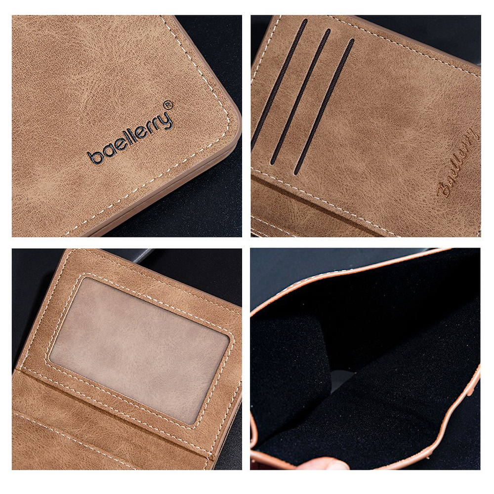 AliExpress Baellerry Wallet for Men PU Leather Front Pocket Minimalist Money Clip Travel Essentials, view 6