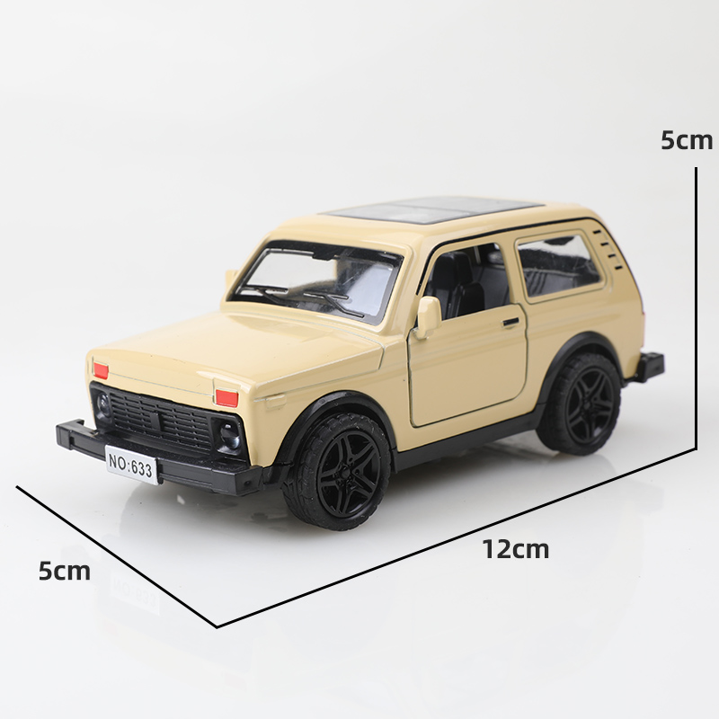 AliExpress (Bagged) 1/36 Niva Alloy Pullback Car, Die-cast Metal, Boy's Toy, Powerful Pullback, Three Doors, Retro Style., view 2