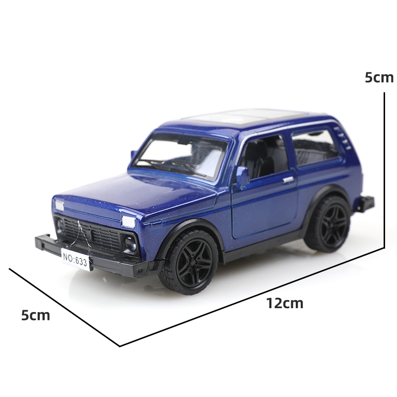 AliExpress (Bagged) 1/36 Niva Alloy Pullback Car, Die-cast Metal, Boy's Toy, Powerful Pullback, Three Doors, Retro Style., view 3