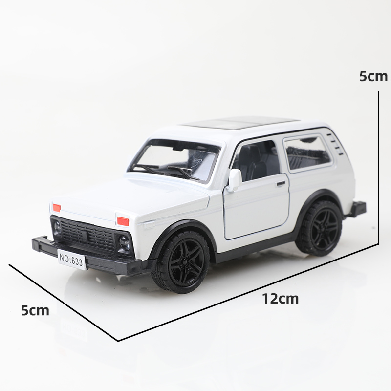 AliExpress (Bagged) 1/36 Niva Alloy Pullback Car, Die-cast Metal, Boy's Toy, Powerful Pullback, Three Doors, Retro Style., view 4