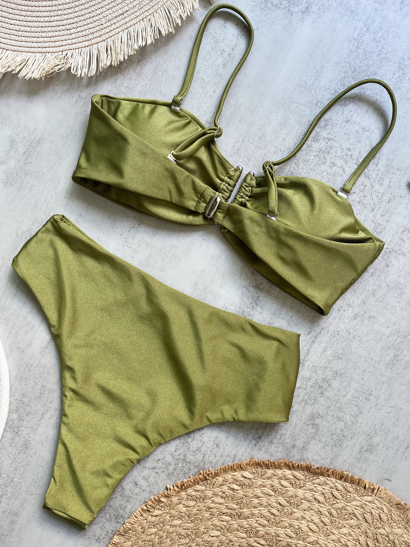 AliExpress Bandeau Bikini Push Up Women Swimsuits 2026 Sexy Female Swimwear Brazilian Bikini Set Thong Biquini Swim Suits Solid Beachwear, view 2