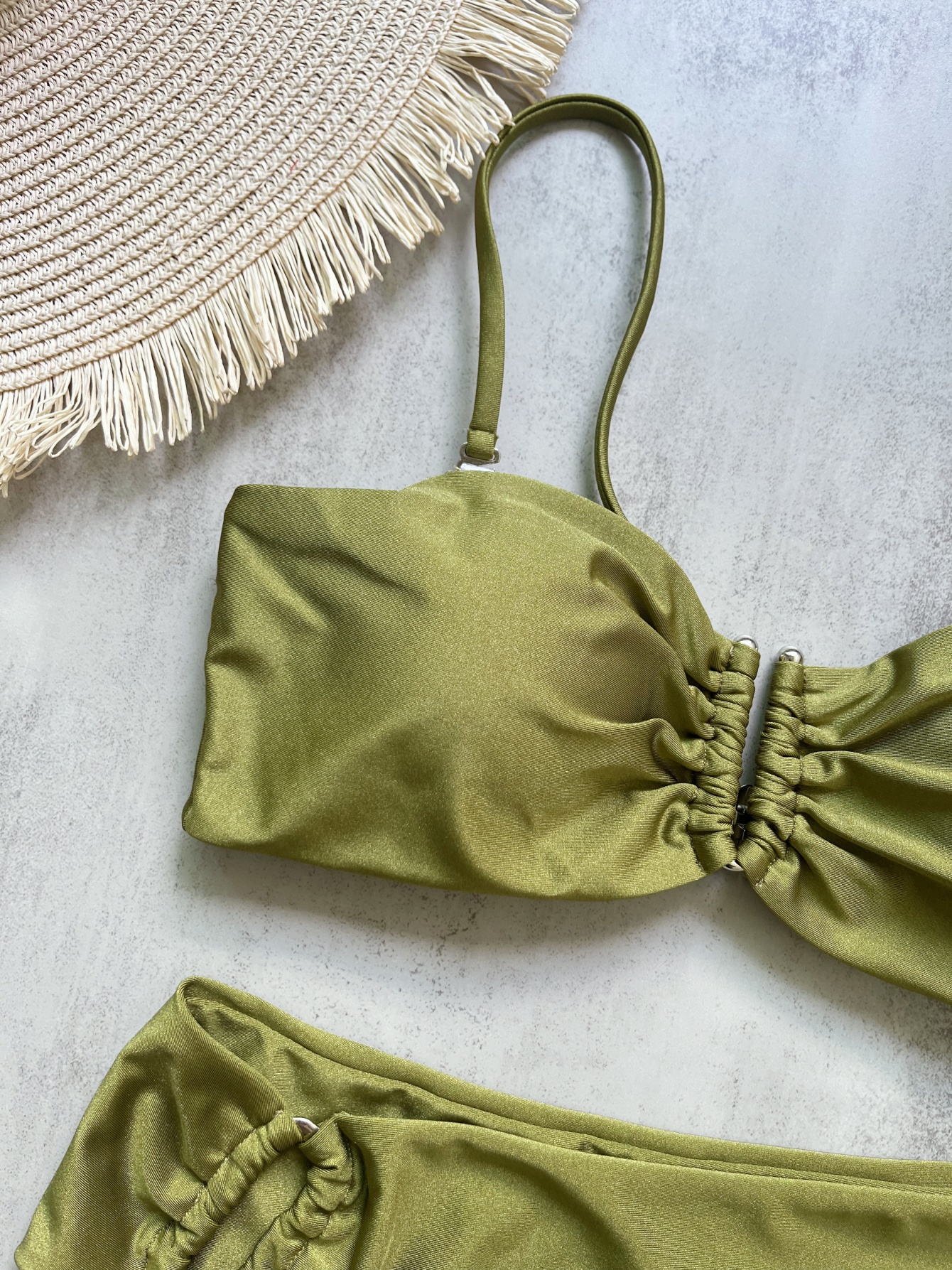 AliExpress Bandeau Bikini Push Up Women Swimsuits 2026 Sexy Female Swimwear Brazilian Bikini Set Thong Biquini Swim Suits Solid Beachwear, view 3