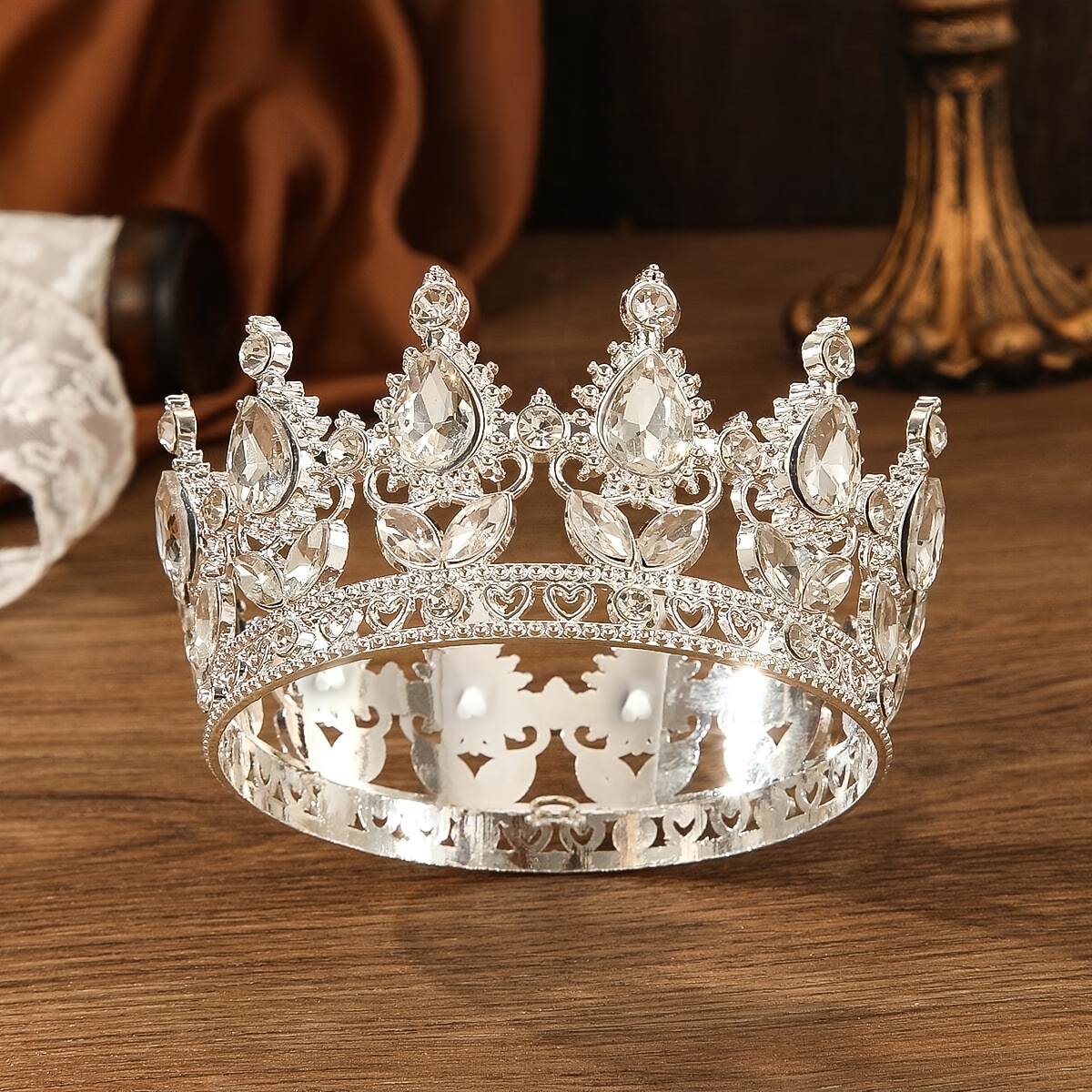 AliExpress Baroque Crystal Tiaras And Crowns Headband For Women Party Prom Diadem Bridal Wedding Hair Accessories Jewelry Crown Tiara Gift, view 3