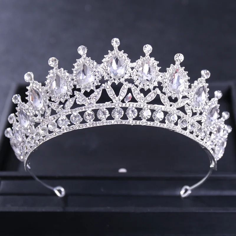 AliExpress Baroque Vintage Crystal Tiaras And Crowns Rhinestone Queen Pageant Prom Diadem Crown Bridal Wedding Hair Accessories Jewelry, view 3