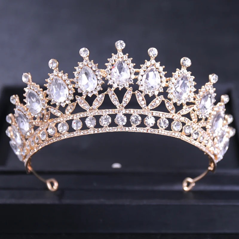AliExpress Baroque Vintage Crystal Tiaras And Crowns Rhinestone Queen Pageant Prom Diadem Crown Bridal Wedding Hair Accessories Jewelry, view 5