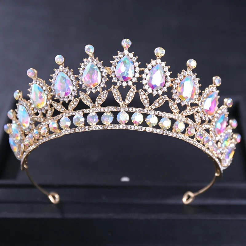 AliExpress Baroque Vintage Crystal Tiaras And Crowns Rhinestone Queen Pageant Prom Diadem Crown Bridal Wedding Hair Accessories Jewelry, view 6