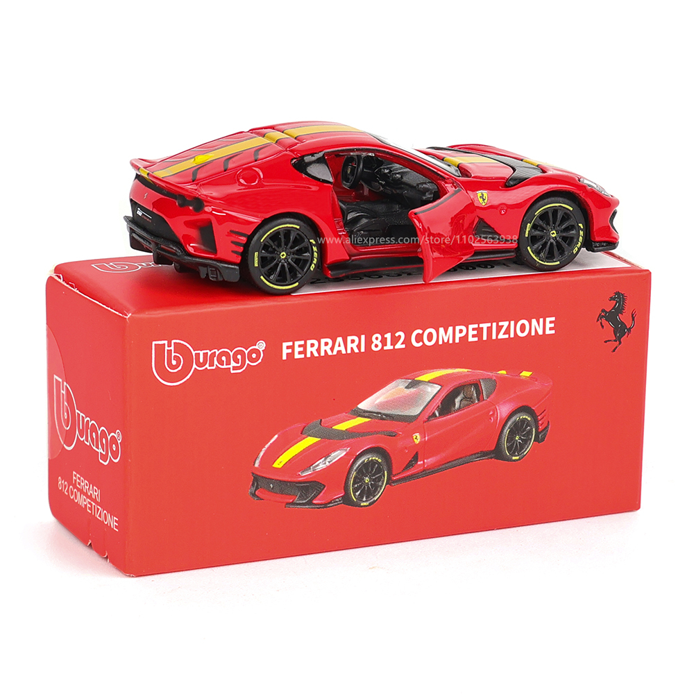 AliExpress Bburago 1:64 genuine Ferrari SP1 812 COMPETIZIONE ENZO F40 F12TDF SF90 car model series children's Christmas boy gift toys, view 3