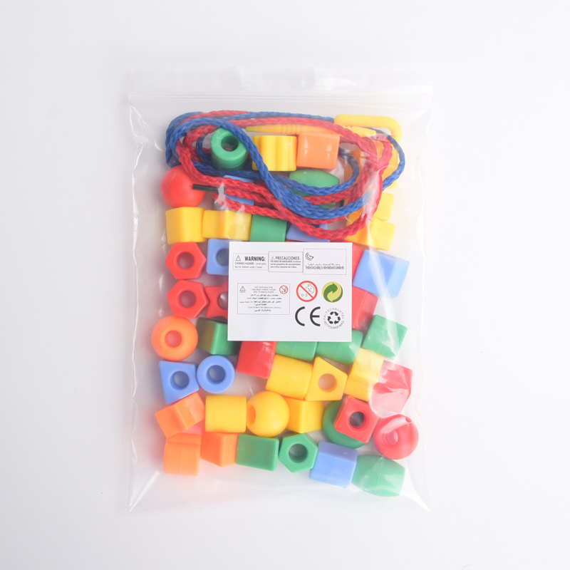 AliExpress Beaded Diy Handmade Puzzle Wearing Beads Building Blocks EarlyEducation Geometry Shape Bracelet Toy, view 6