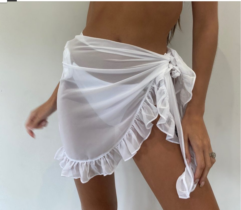 AliExpress Bestwayclox Ruffle Bikini Cover-Up Sarong, view 4