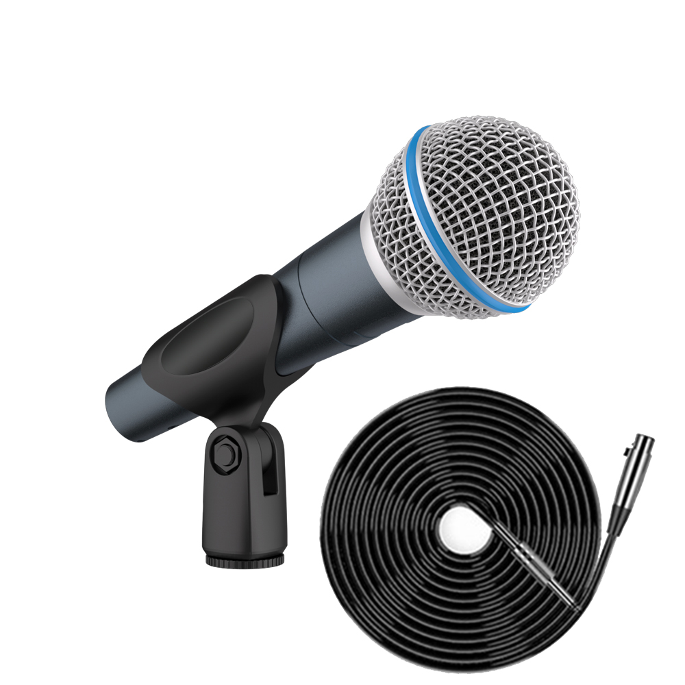 AliExpress Beta58 Wired Dynamic Microphone with Transformer, Super-Cardioid Pattern, Professional Vocal Microphone Suitable for Ktv / Stage / Recording Studio (Includes Cables, Stand), view 3