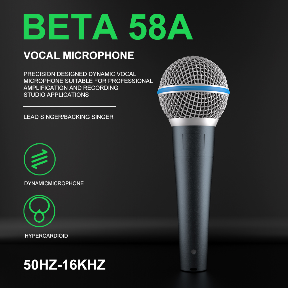 AliExpress Beta58 Wired Dynamic Microphone with Transformer, Super-Cardioid Pattern, Professional Vocal Microphone Suitable for Ktv / Stage / Recording Studio (Includes Cables, Stand), view 5